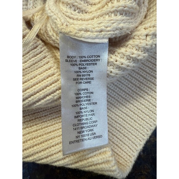 Industry Square Neck Sweater with Puffed Floral Sleeves Size S Tutu Pink EUC - Picture 5 of 7